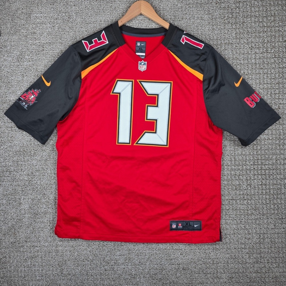 Nike Mike Evans Tampa Bay Buccaneers NFL Jersey Mens XL Red #13 On Field